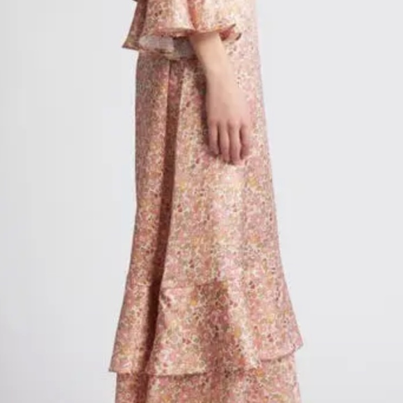 Liberty silk gala gown Size Medium Blush - Picture 2 of 5